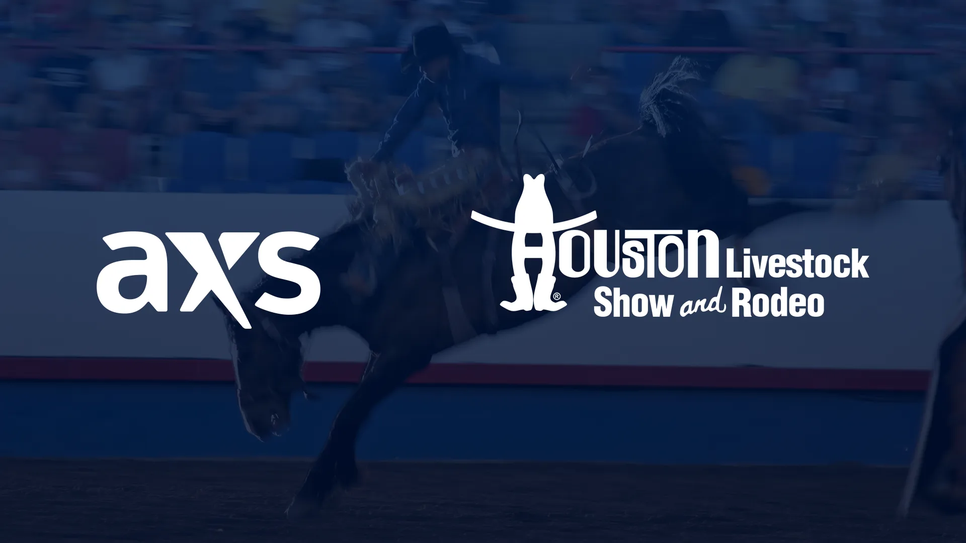 AXS and Houston Livestock Show and Rodeo logo lockup