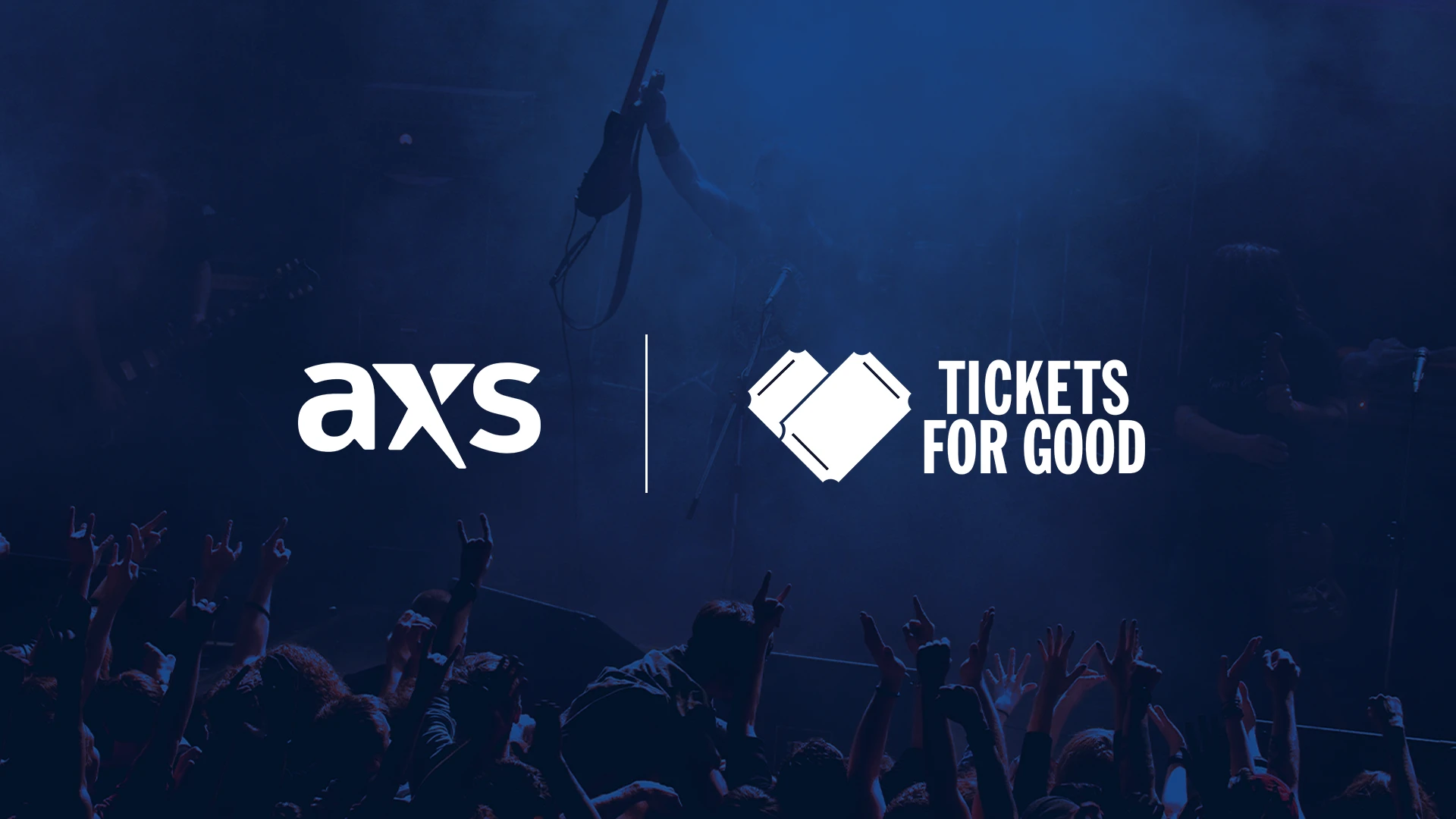 AXS and Tickets for Good logo lockup